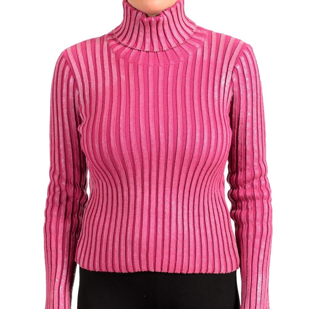 J's Exte Women's Purple Wool Turtleneck Sweater